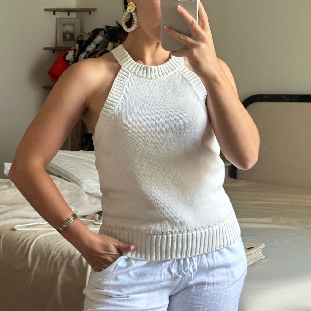 Banana Republic Cotton Knit Sleeveless Top